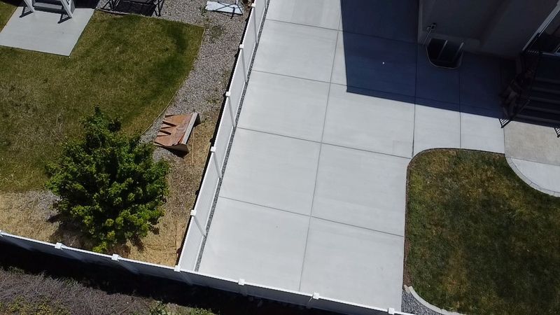 Concrete walkway and steps